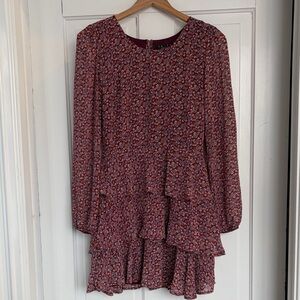Trixxi Burgundy Floral Dress